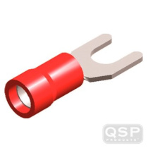 Kabelskor ''U'' Isolerade Röd M3 (5st) QSP Products